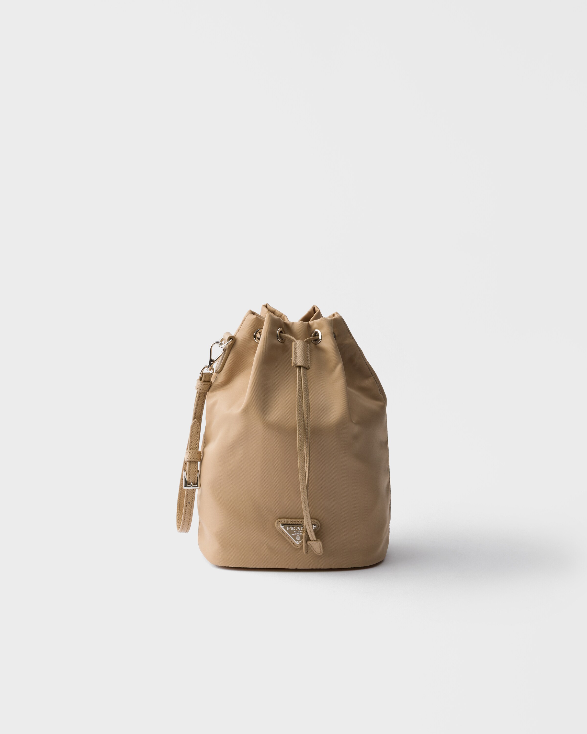 Camel Brown Re-nylon Pouch | PRADA