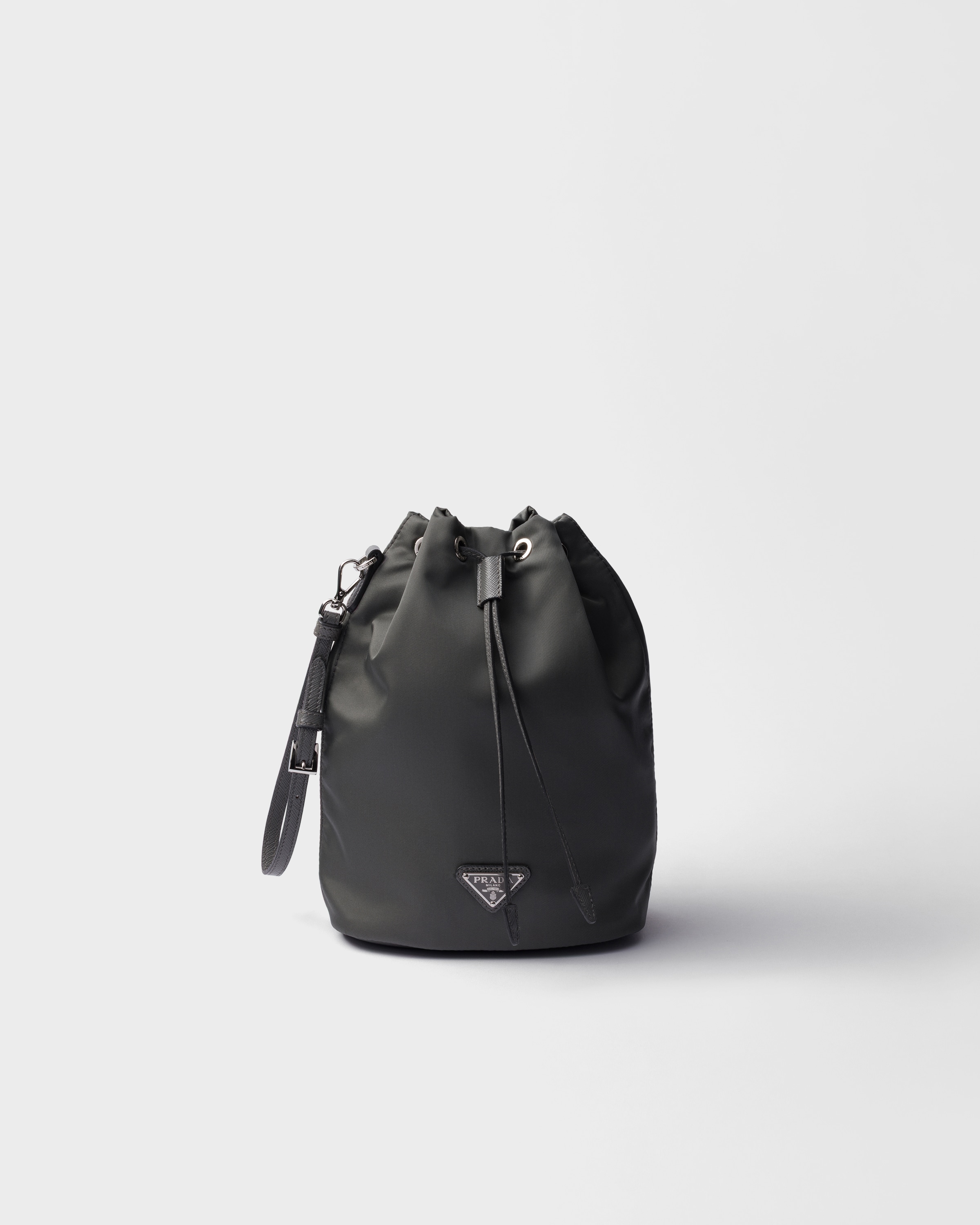 Mercury Gray Re-Nylon pouch | PRADA - United States
