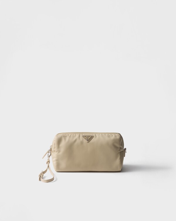 Medium Re-Nylon pouch - Desert Beige Medium Re-Nylon pouch - Desert Beige