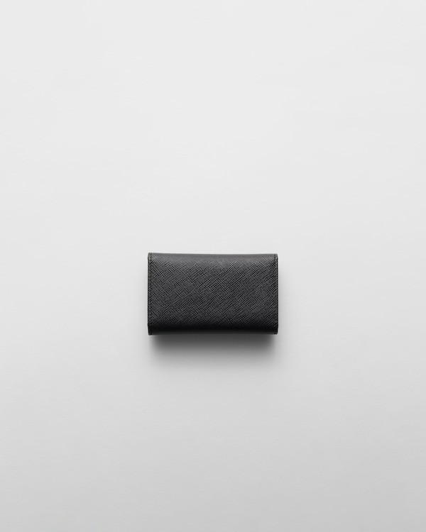 Saffiano leather key case - Black Saffiano leather key case - Black