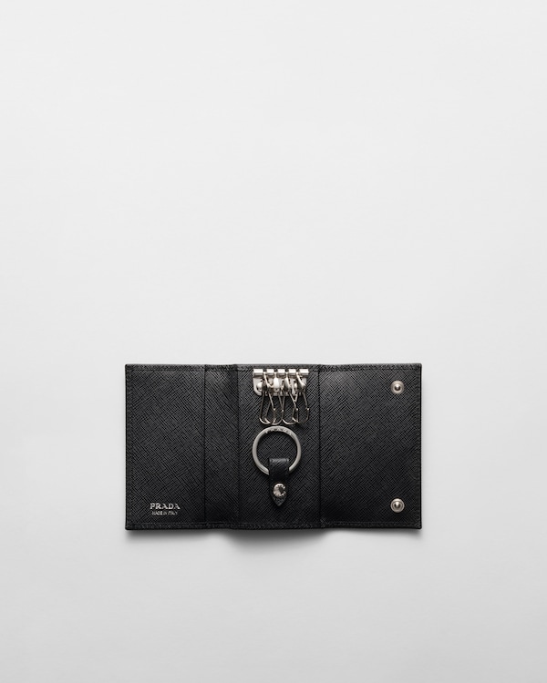 Saffiano leather key case - Black Saffiano leather key case - Black