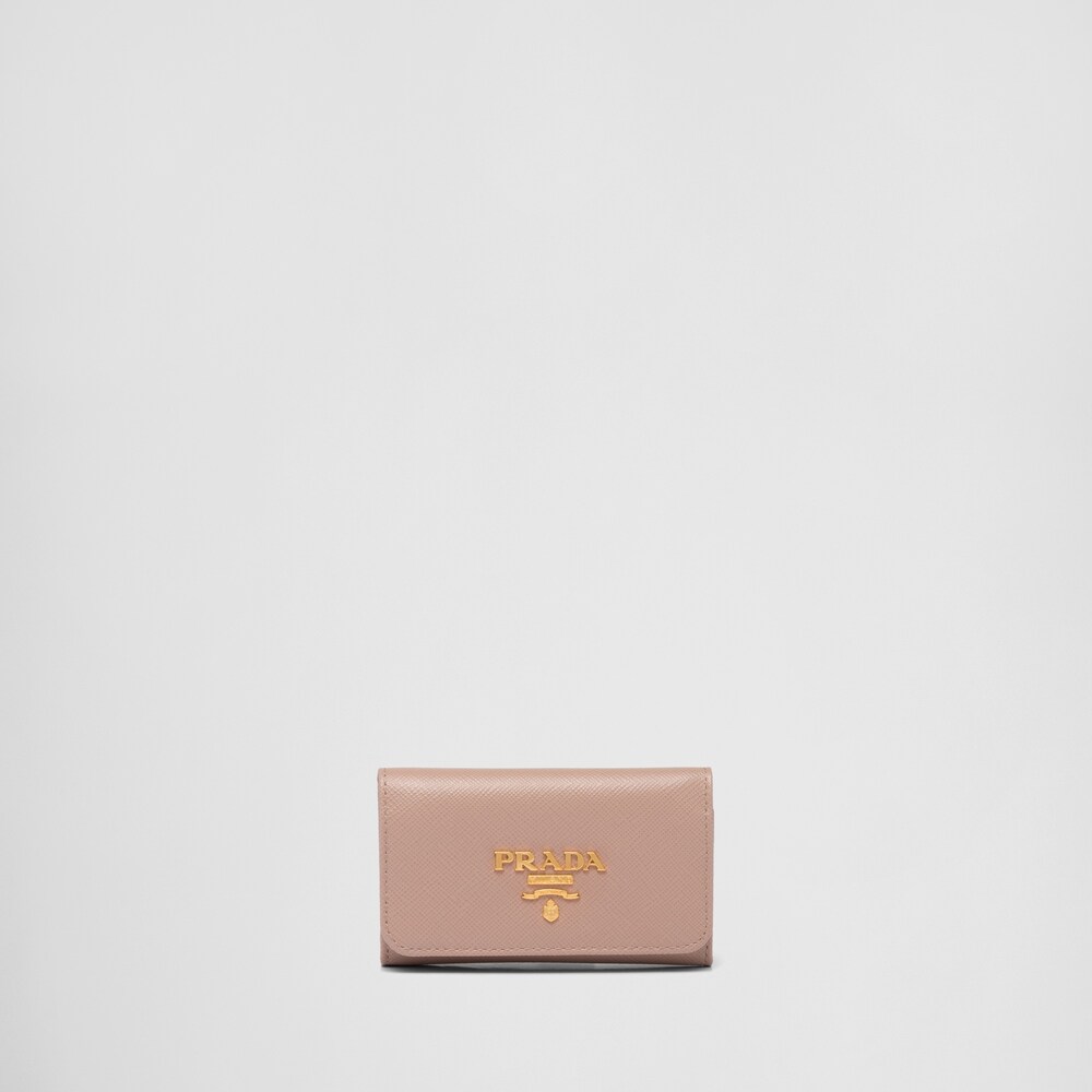 ピンクベージュ サフィアーノレザー キーケース | Prada