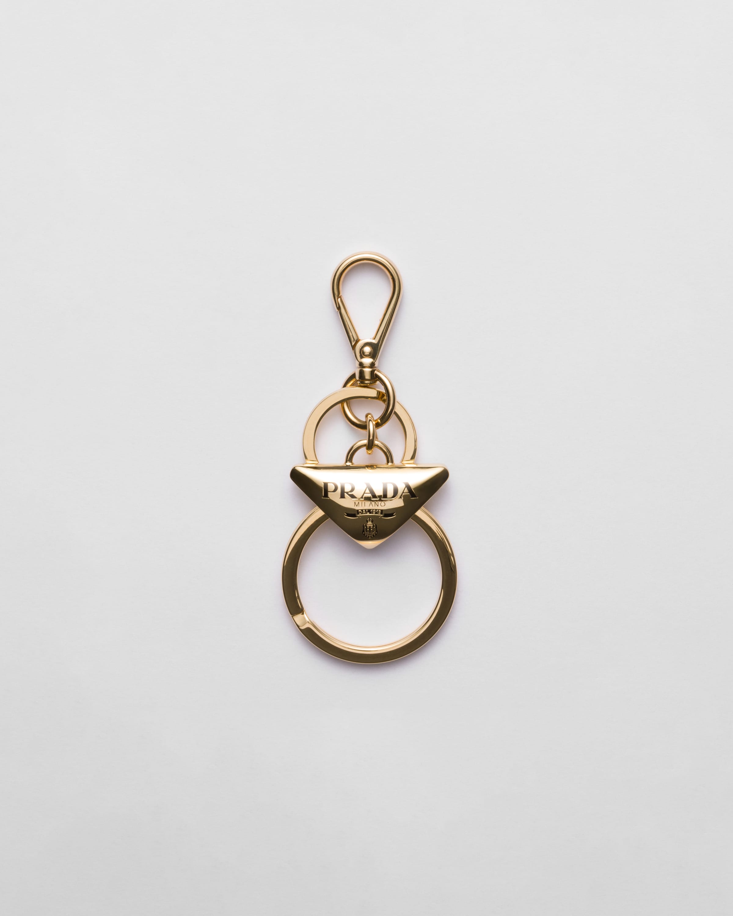 Gold/Black Metal key ring | PRADA