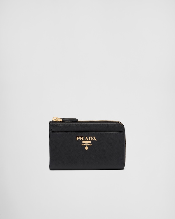 Black Saffiano Leather Keychain | PRADA