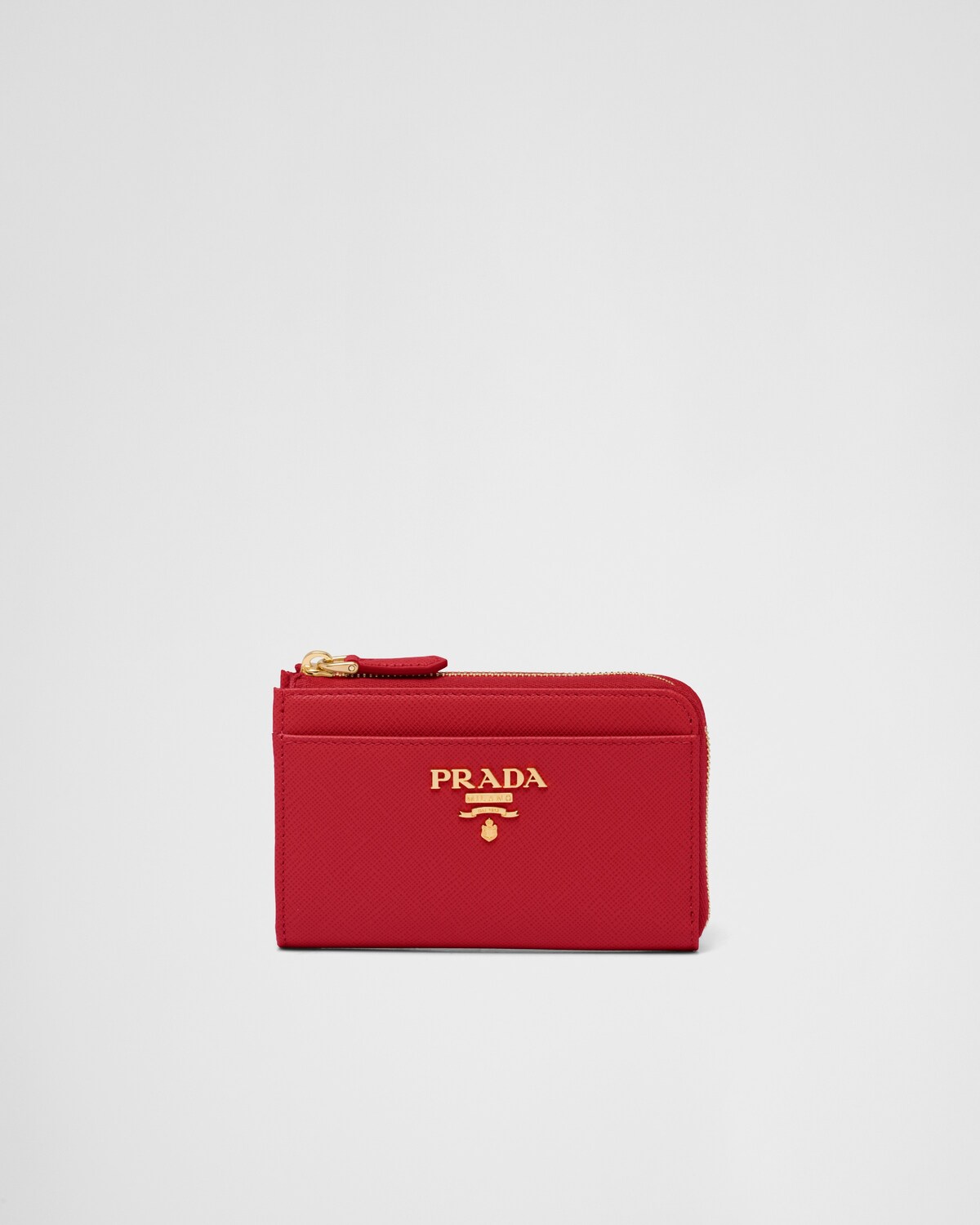 Fiery Red Saffiano Leather Keychain PRADA
