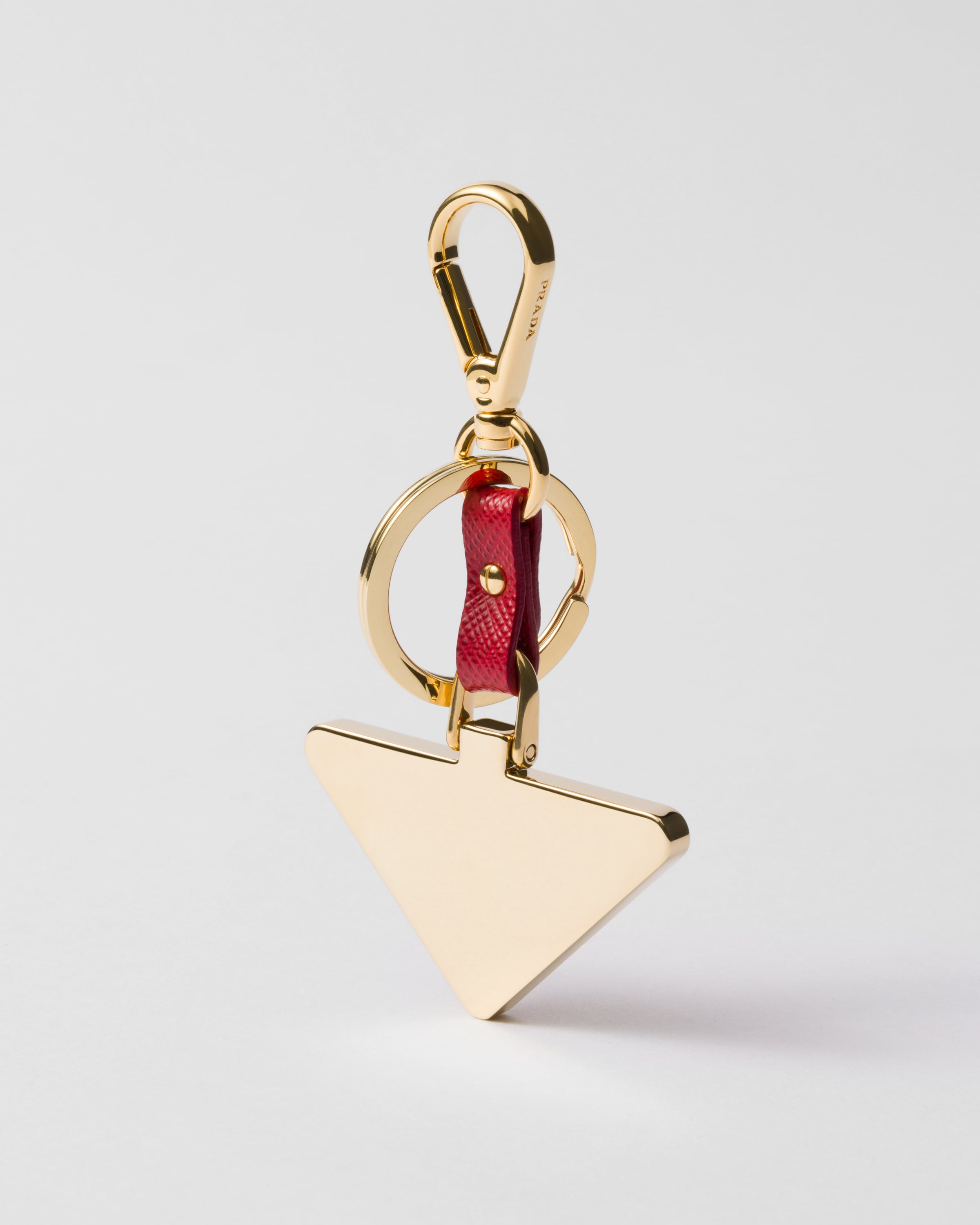 VIP【関税送料無料】希少 PRADA SAFFIANO KEYRING Black Saffiano Keychain | PRADA