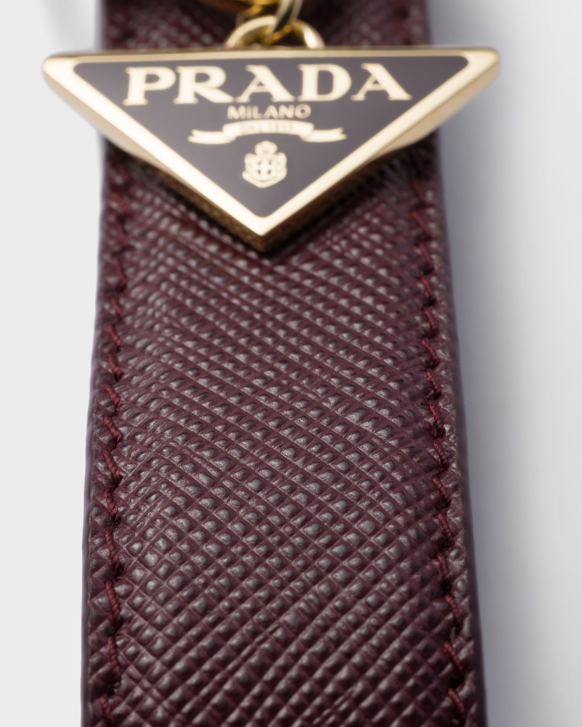 Portachiavi In Saffiano Bordeaux | PRADA