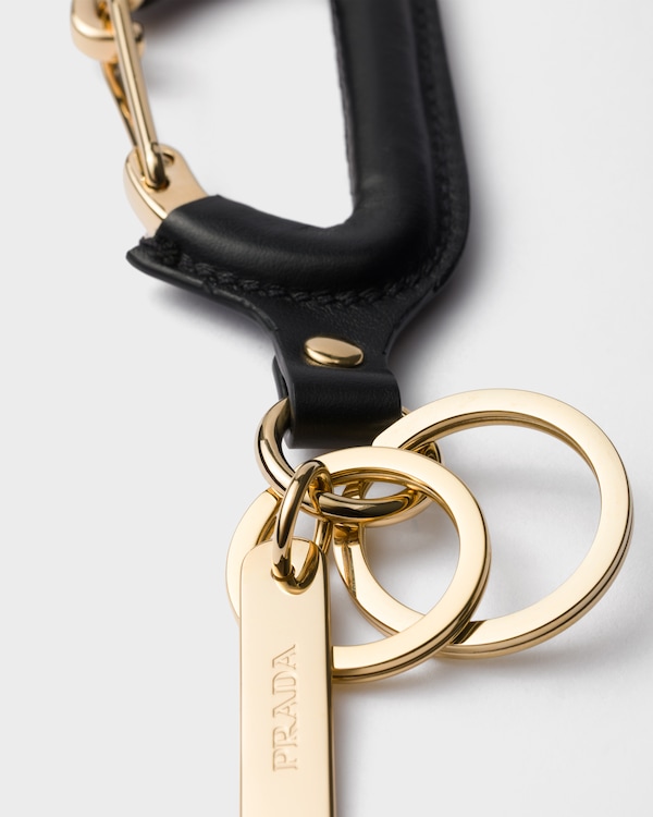 Leather keychain - Black Leather keychain - Black