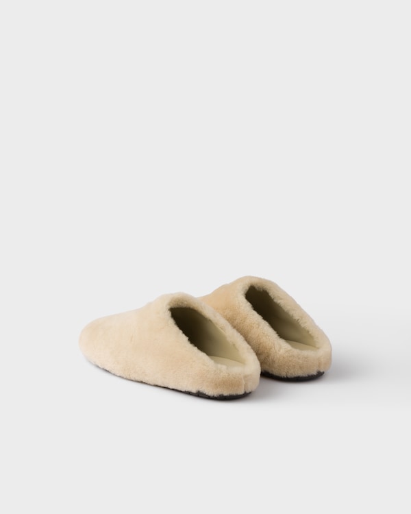 Shearling mules - Travertine Stone Shearling mules - Travertine Stone