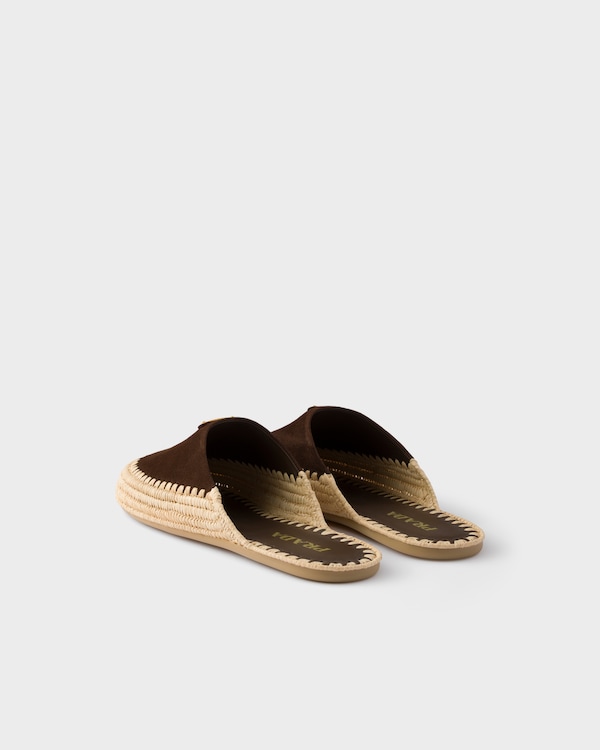 绒面皮革穆勒鞋 - 可可棕 绒面皮革穆勒鞋 - 可可棕