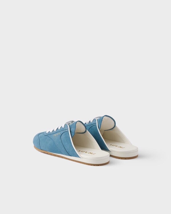 حذاء بكعب من الجلد السويدي - أزرق نجمي حذاء بكعب من الجلد السويدي - أزرق نجمي