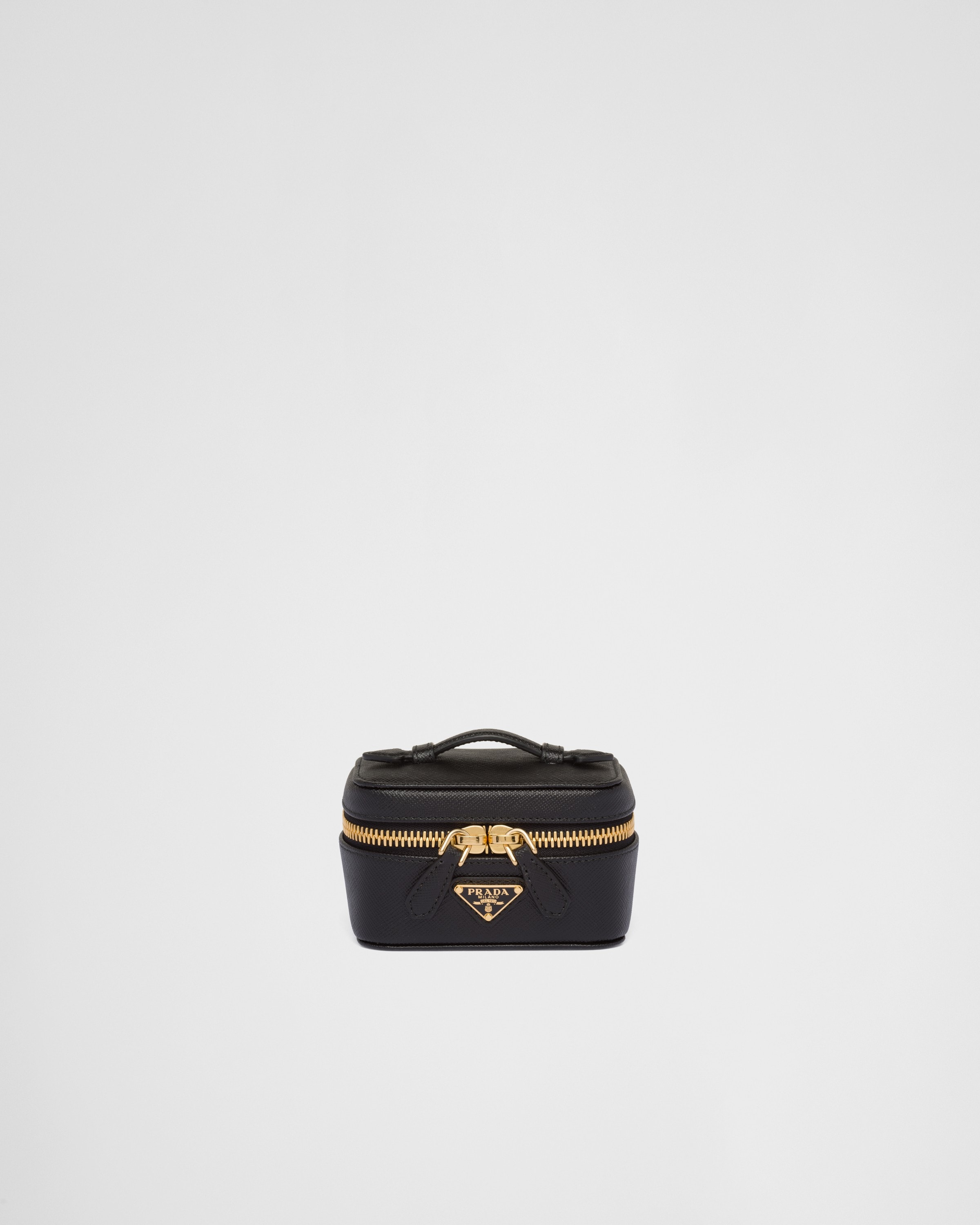 Saffiano leather jewelry beauty case