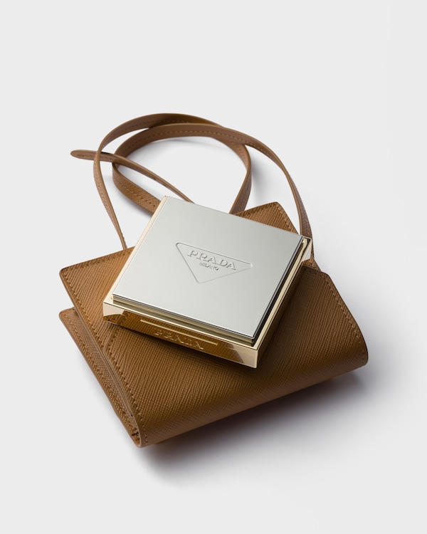 Saffiano mini pouch - Caramelo Saffiano mini pouch - Caramelo