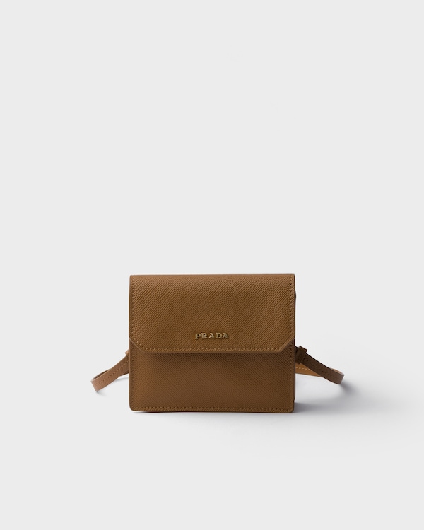 Saffiano mini pouch - Caramelo Saffiano mini pouch - Caramelo