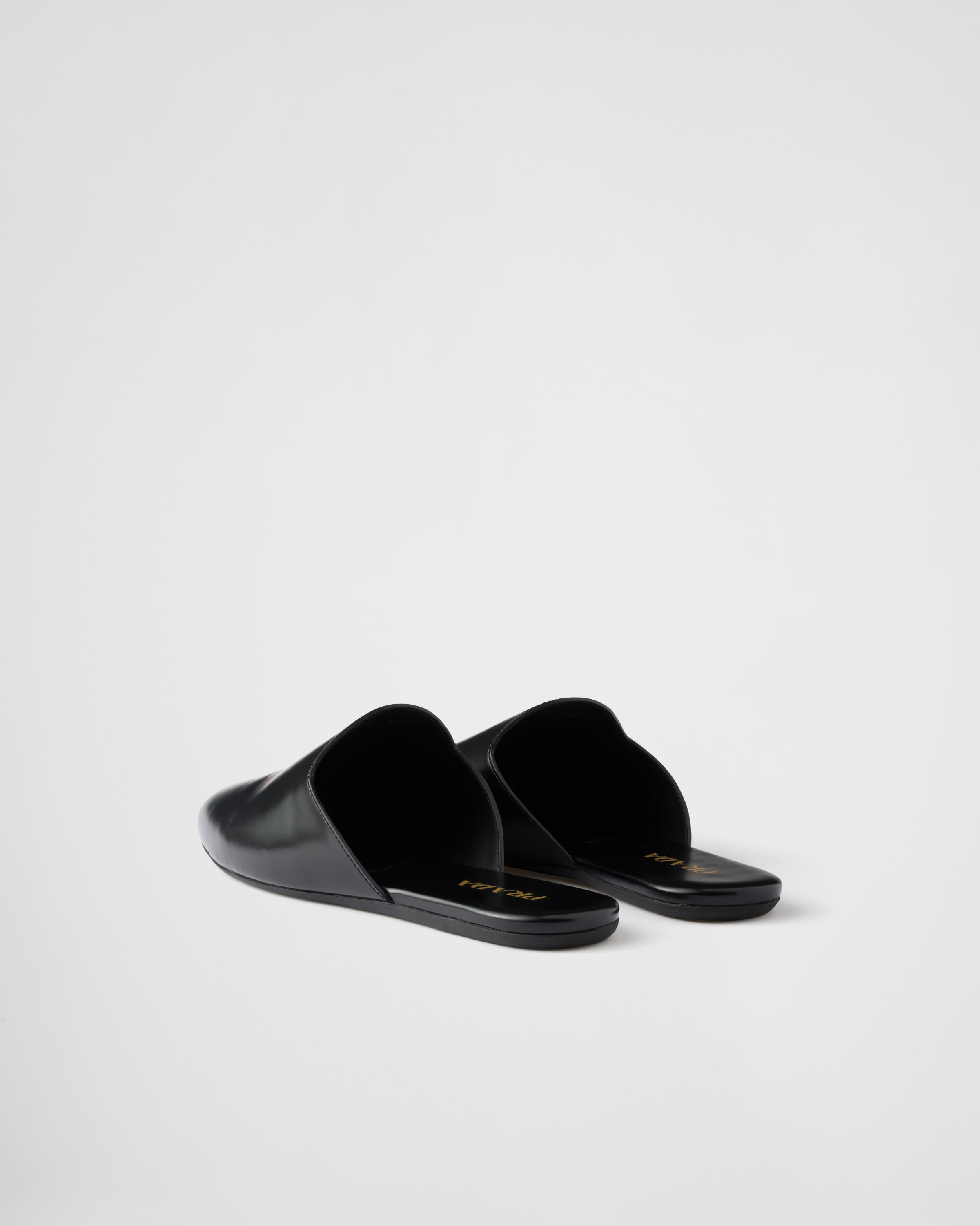 Prada Brushed Leather Mules