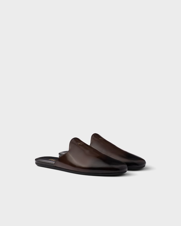 話題 PRADA◇ルームシューズ ベルベットスリッパ サテンポーチ付