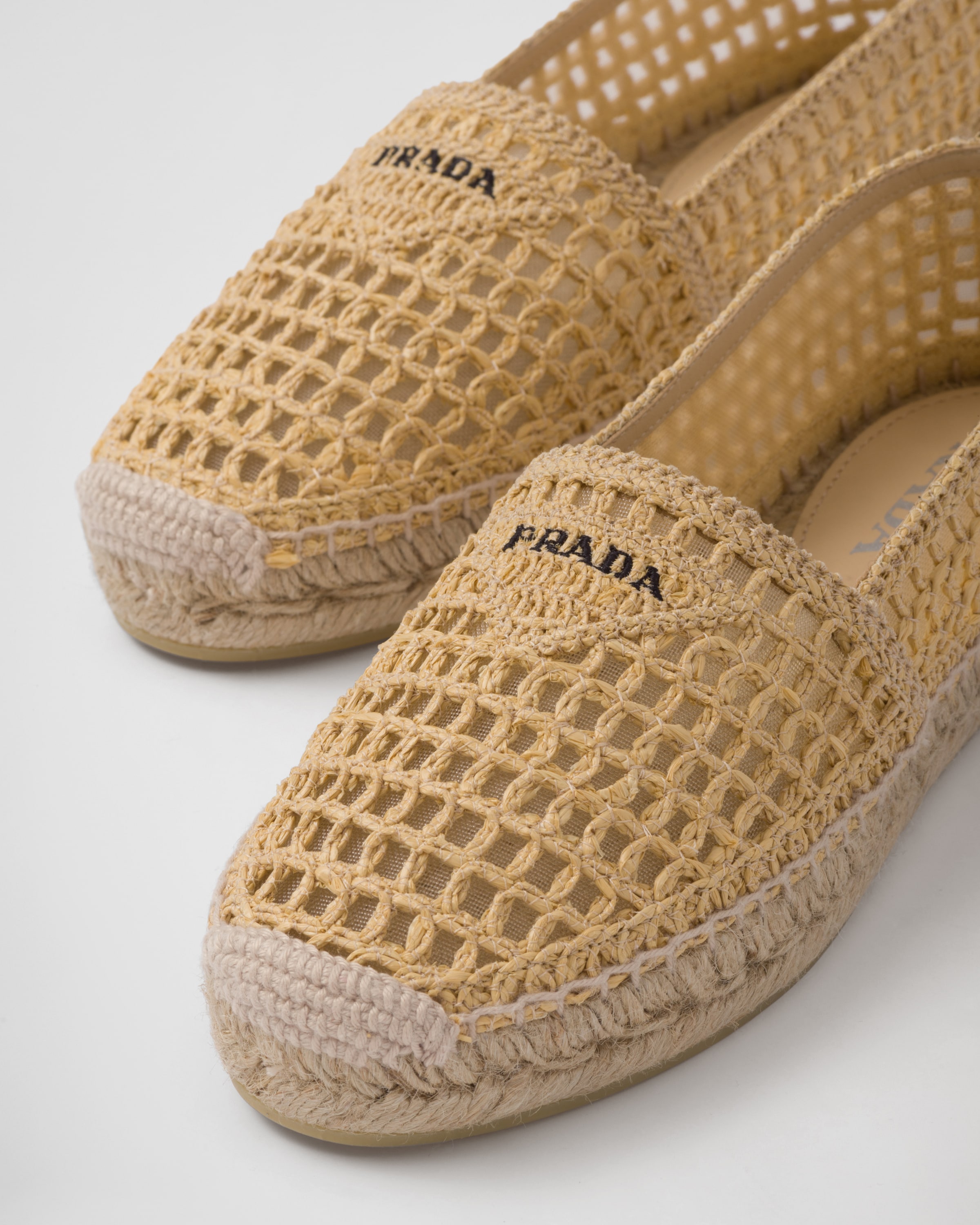 新作ウエア クロシェ ナチュラル エスパドリーユ PRADA | ハイヒール/パンプス