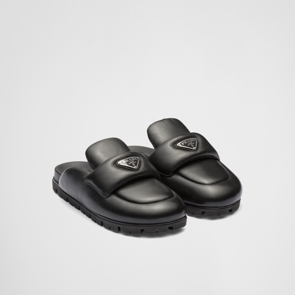 Prada Mules Soft en cuir nappa matelassé 1