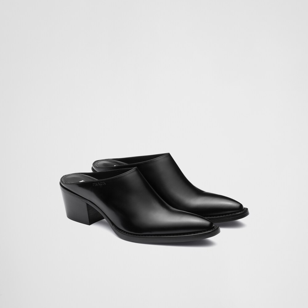 Prada Brushed leather mules 1