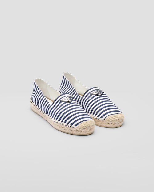 Prada Blue Fabric Espadrilles