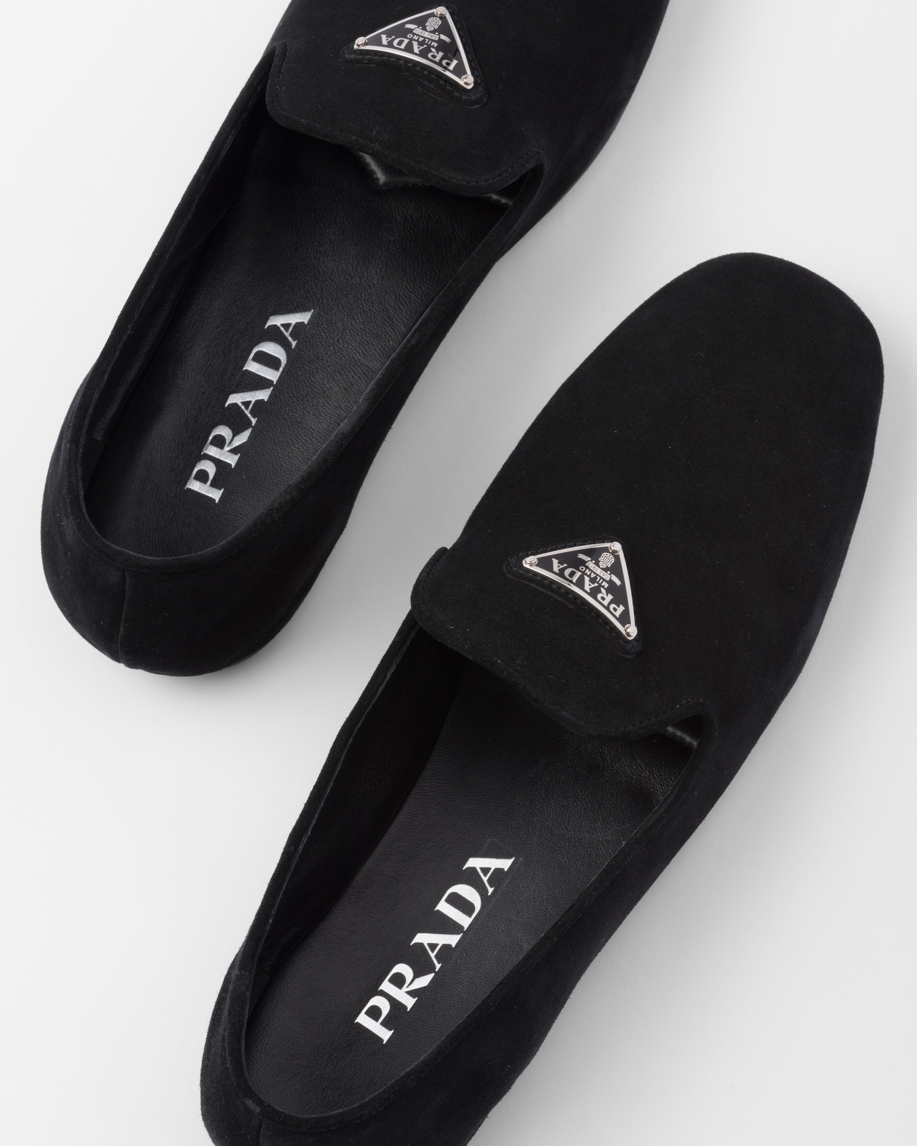 Black Suede Loafers PRADA
