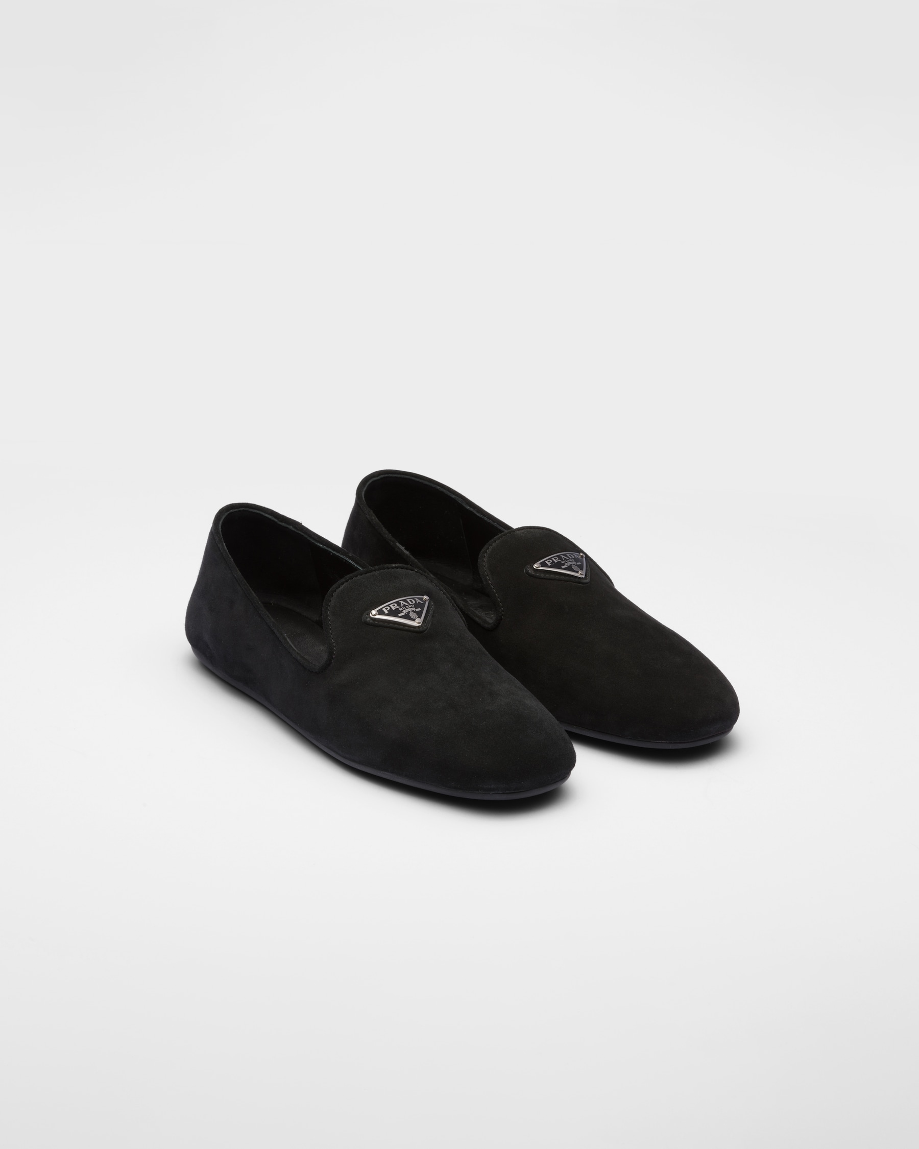 Pra Pink Suede Leather Loafers 25mm Rubber Sole