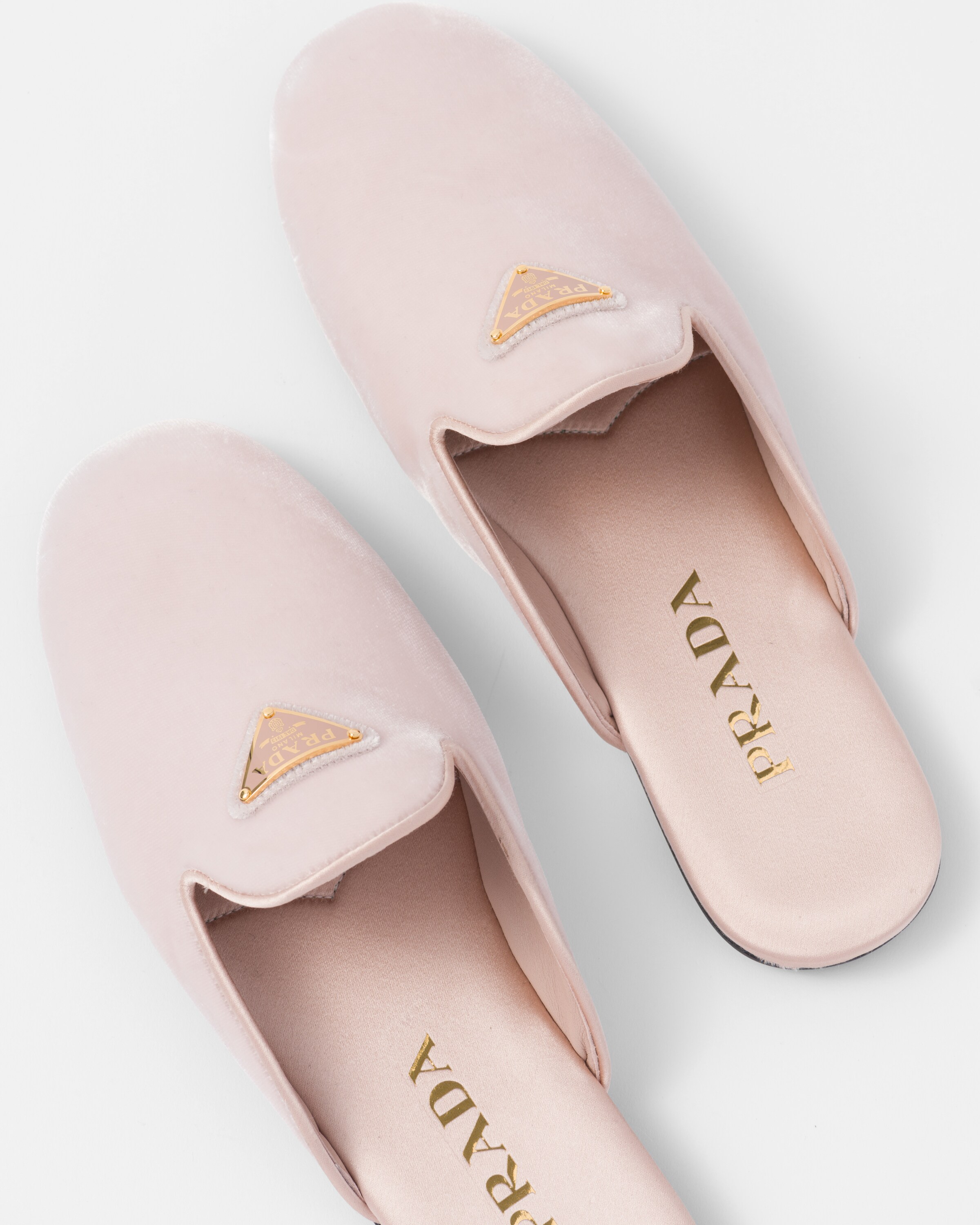 Prada on sale velvet slippers