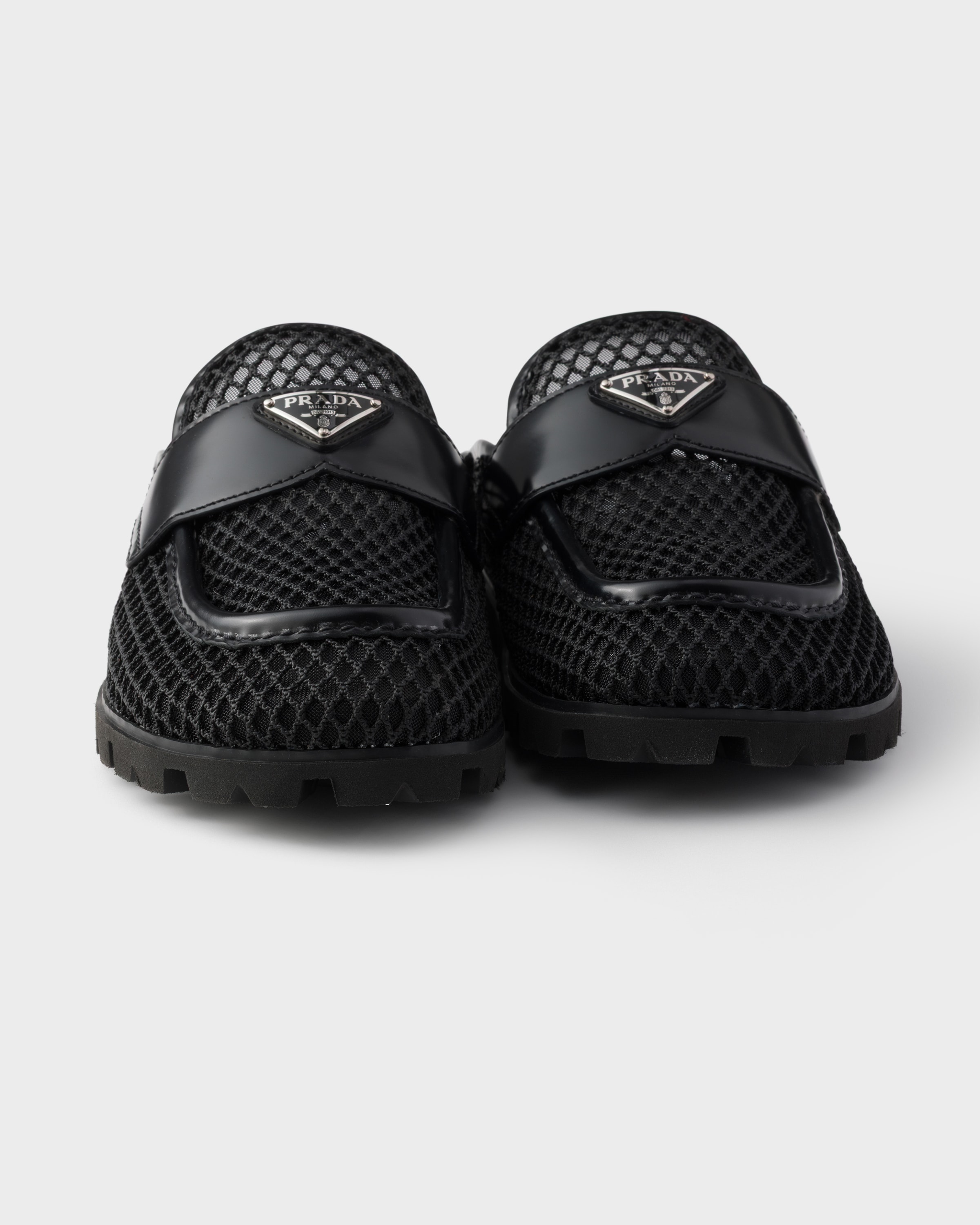 Black Mesh fabric mules | PRADA - United States Black Mesh fabric mules | PRADA - United States