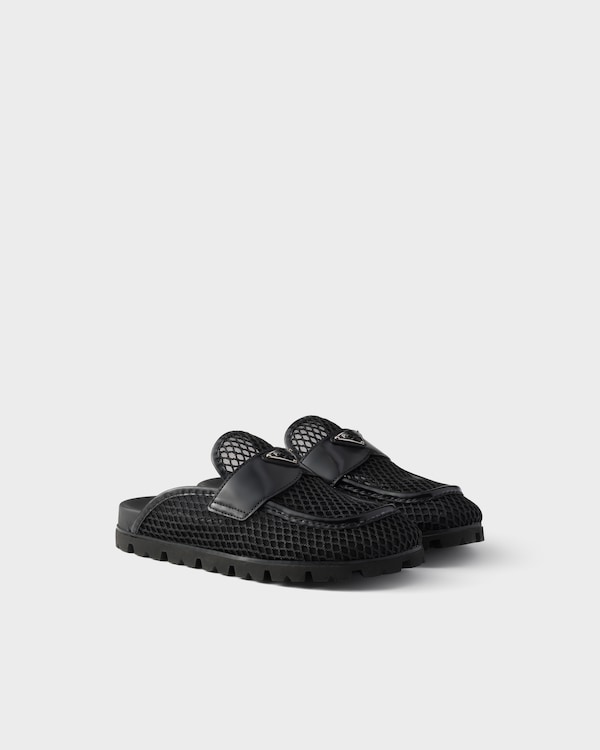 Mesh fabric mules - Black Mesh fabric mules - Black