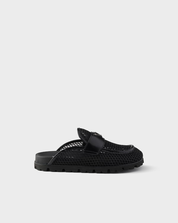 Mesh fabric mules - Black Mesh fabric mules - Black