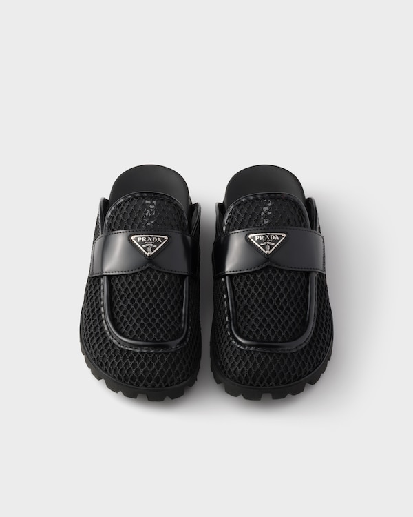 Mesh fabric mules - Black Mesh fabric mules - Black