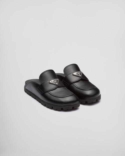 Black Leather mules | Prada