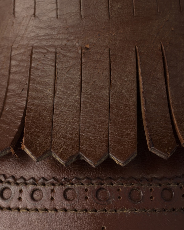 Shuffle fringed leather mules Shuffle fringed leather mules