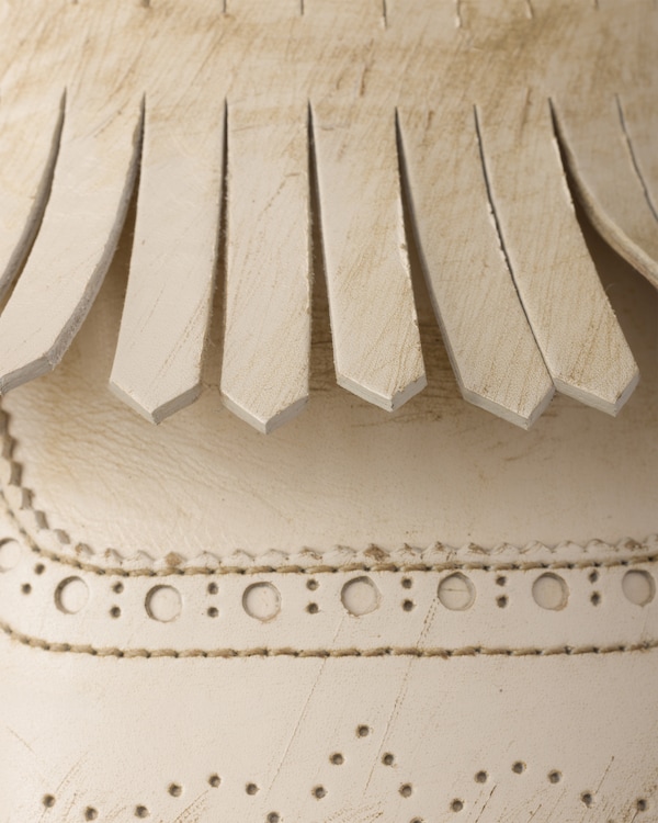 Shuffle fringed leather mules Shuffle fringed leather mules