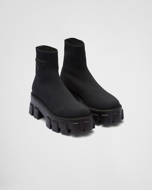 Prada Bottines Monolith en maille 1