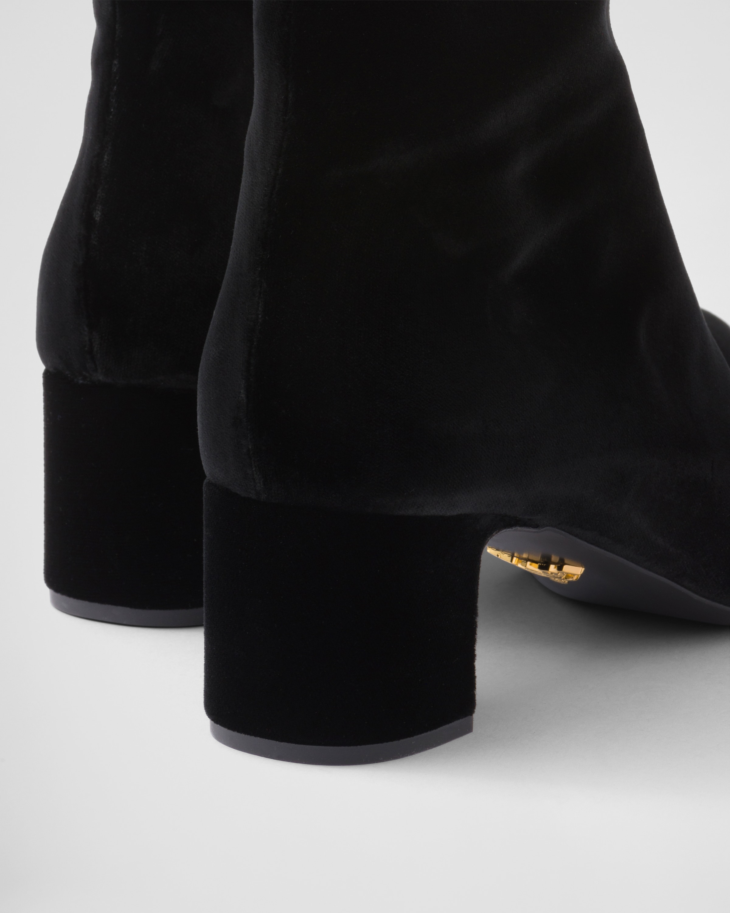 Black Velvet Booties PRADA