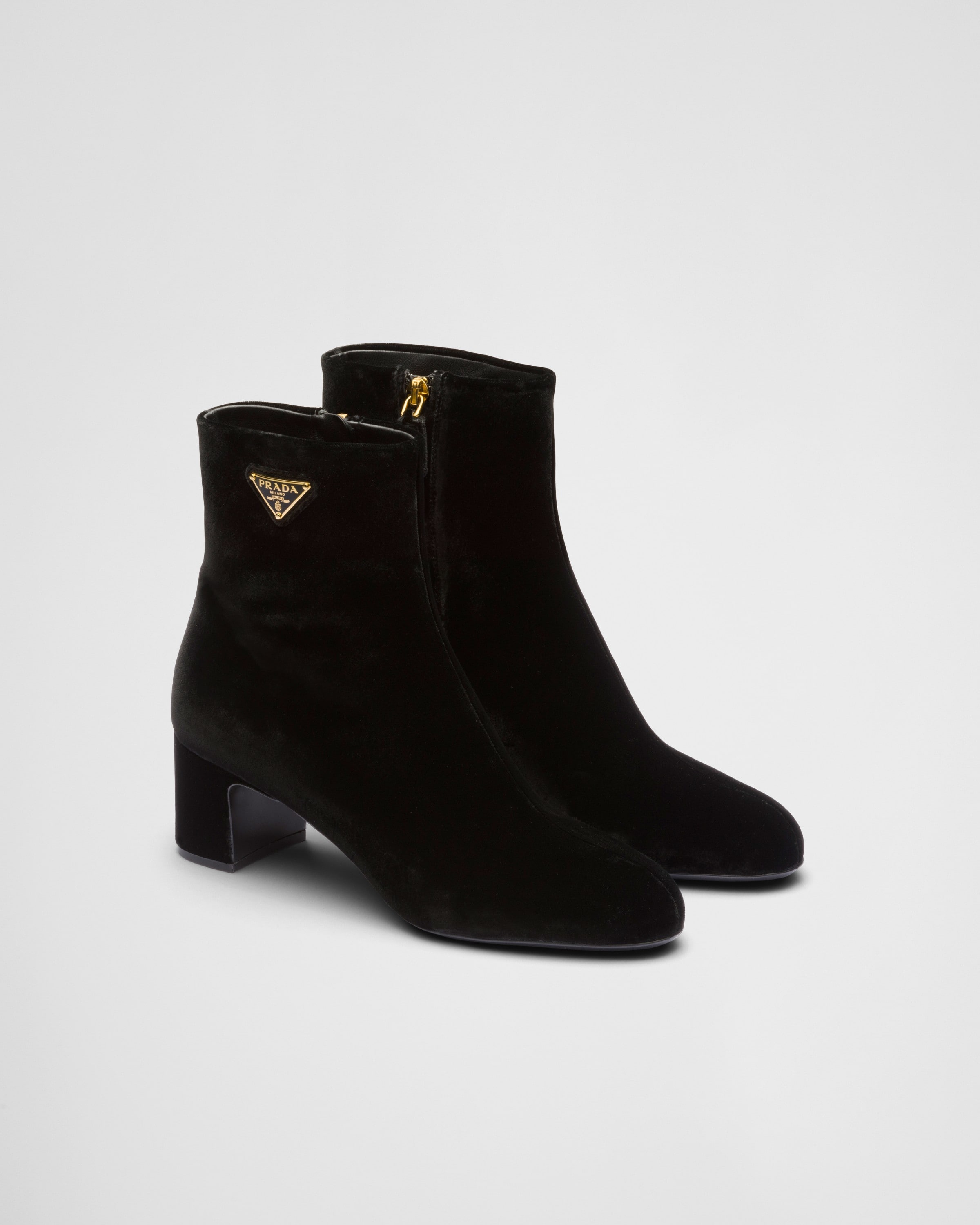 Prada black suede booties sale