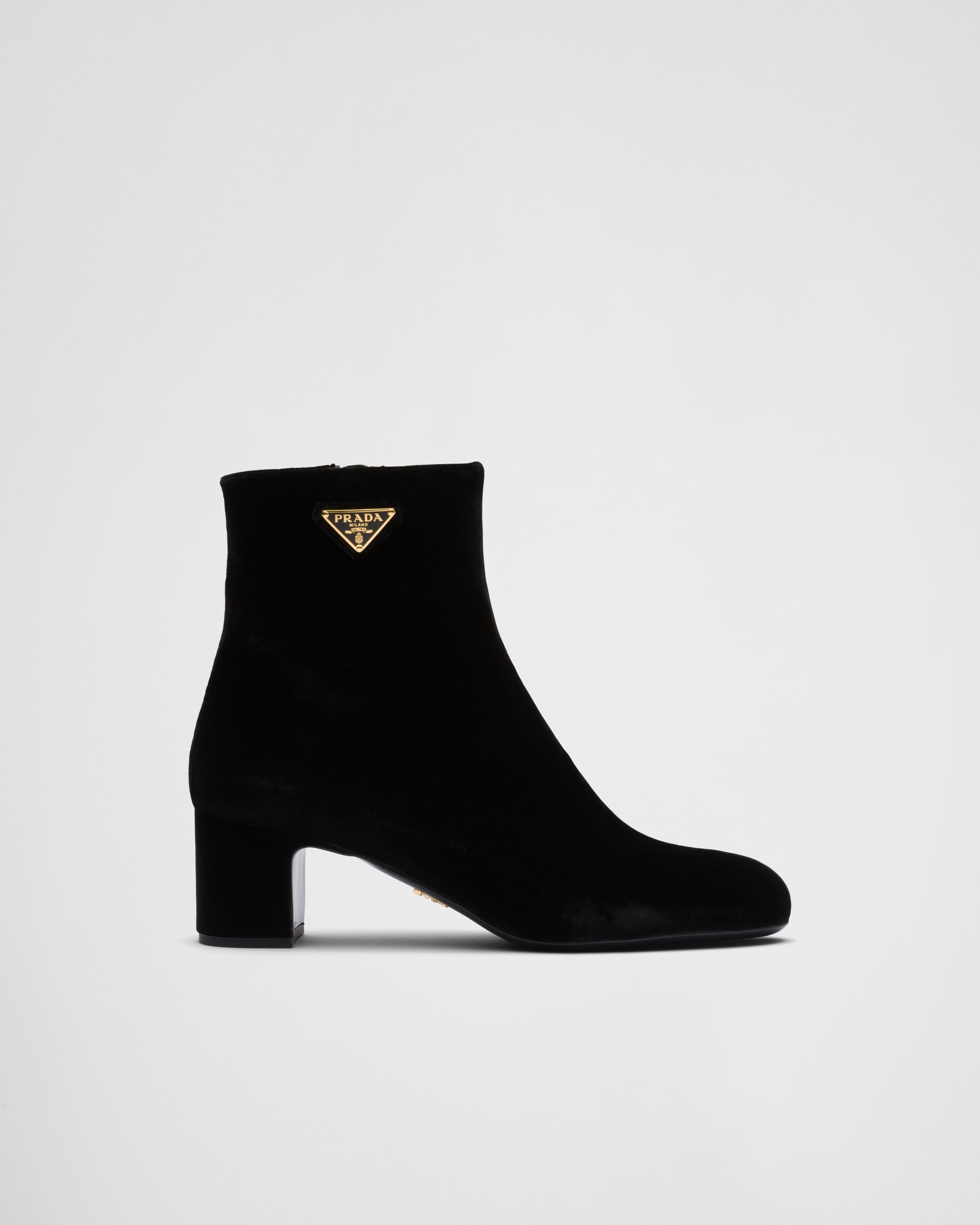 Prada velvet deals ankle boots