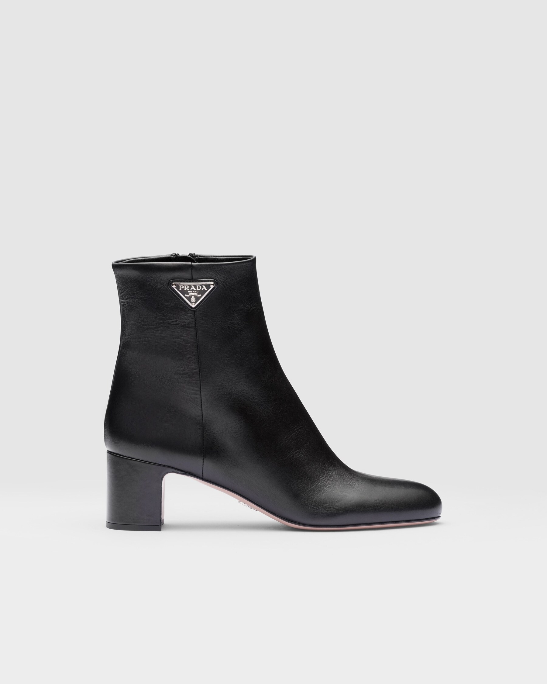 Black Leather Booties | PRADA