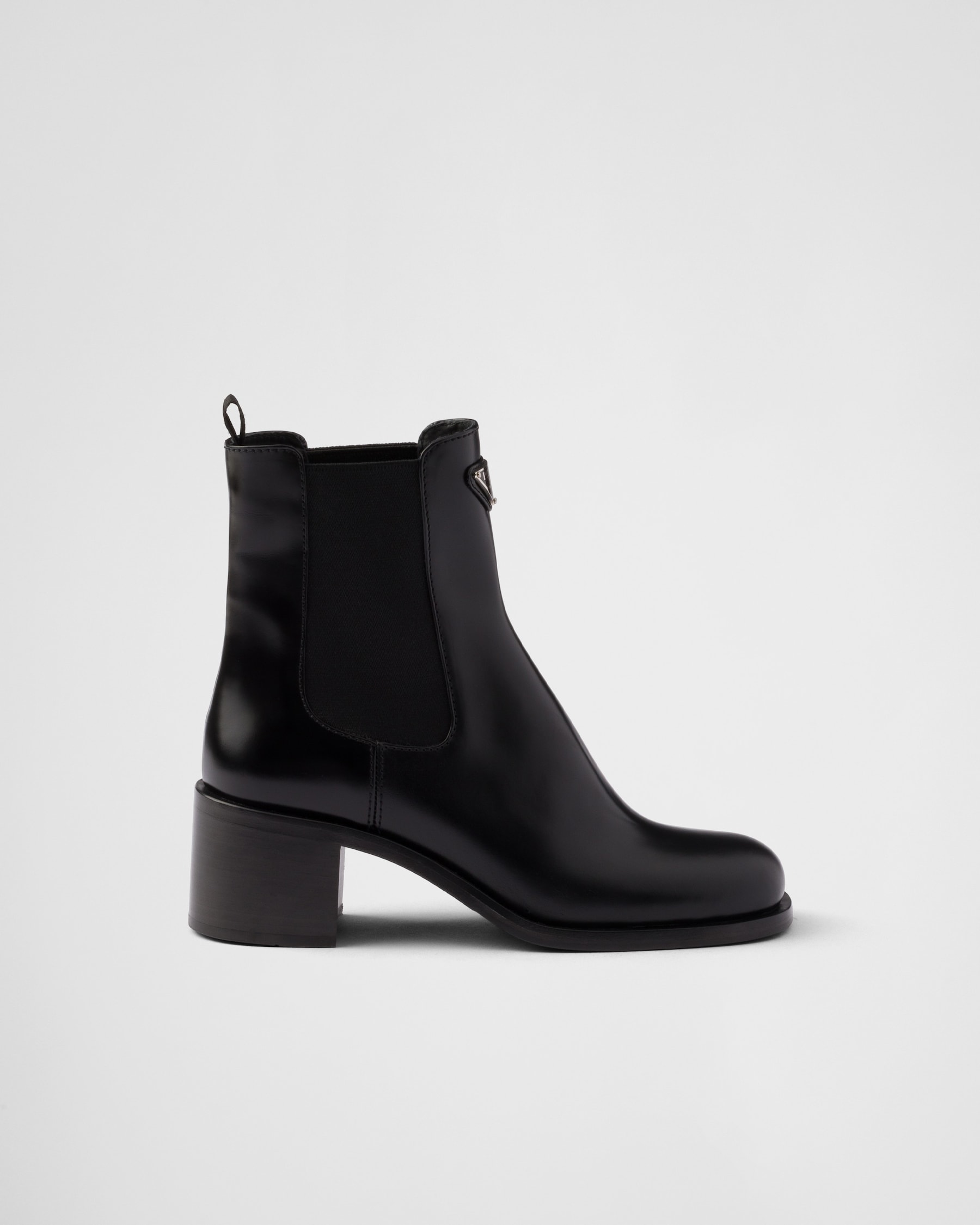 0400~Front Zipped Brushed Leather Booties 4cm main image 0