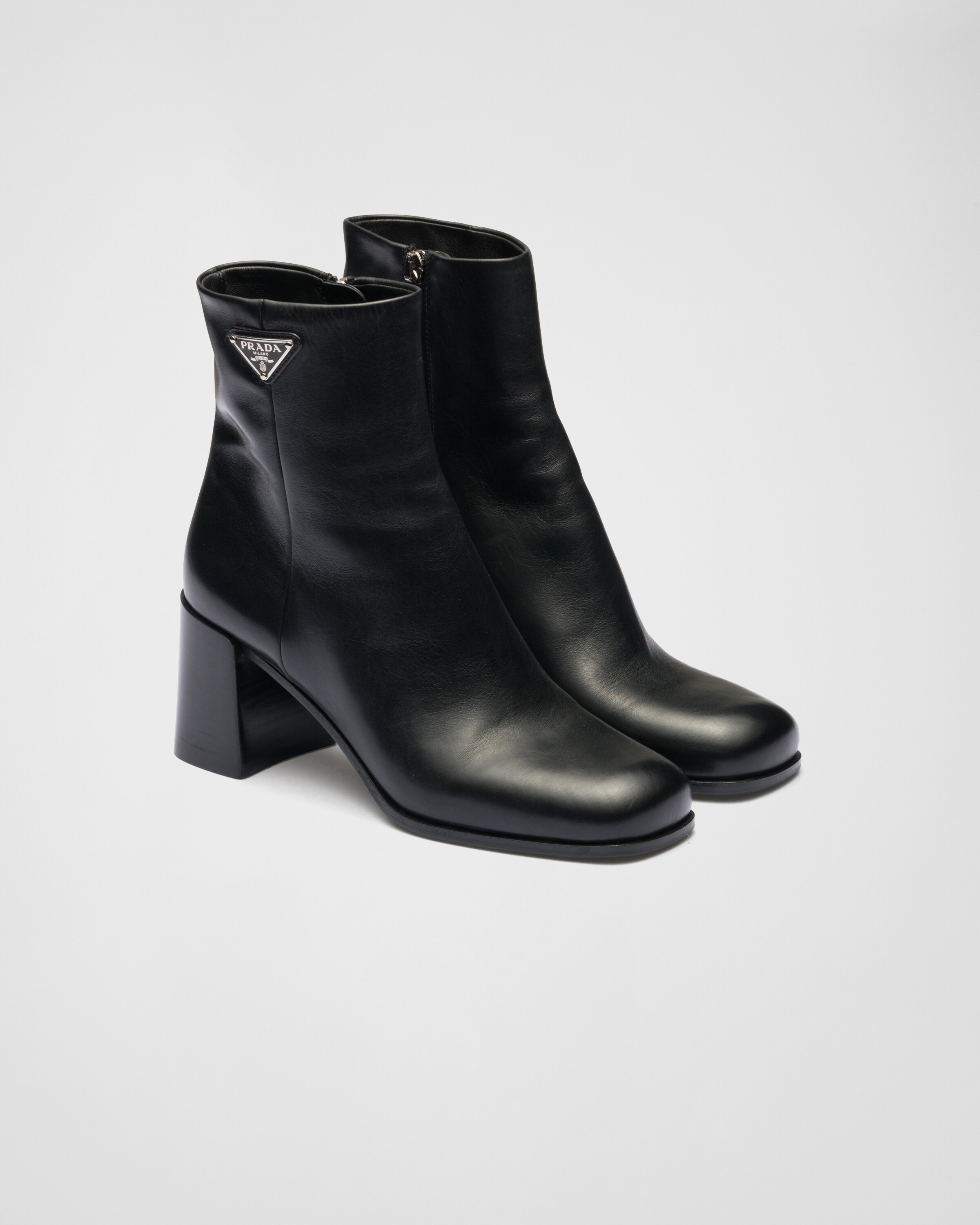 Prada black deals leather boots