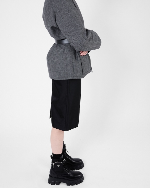 Monolith leather and Re-Nylon combat boots with pouch Monolith leather and Re-Nylon combat boots with pouch