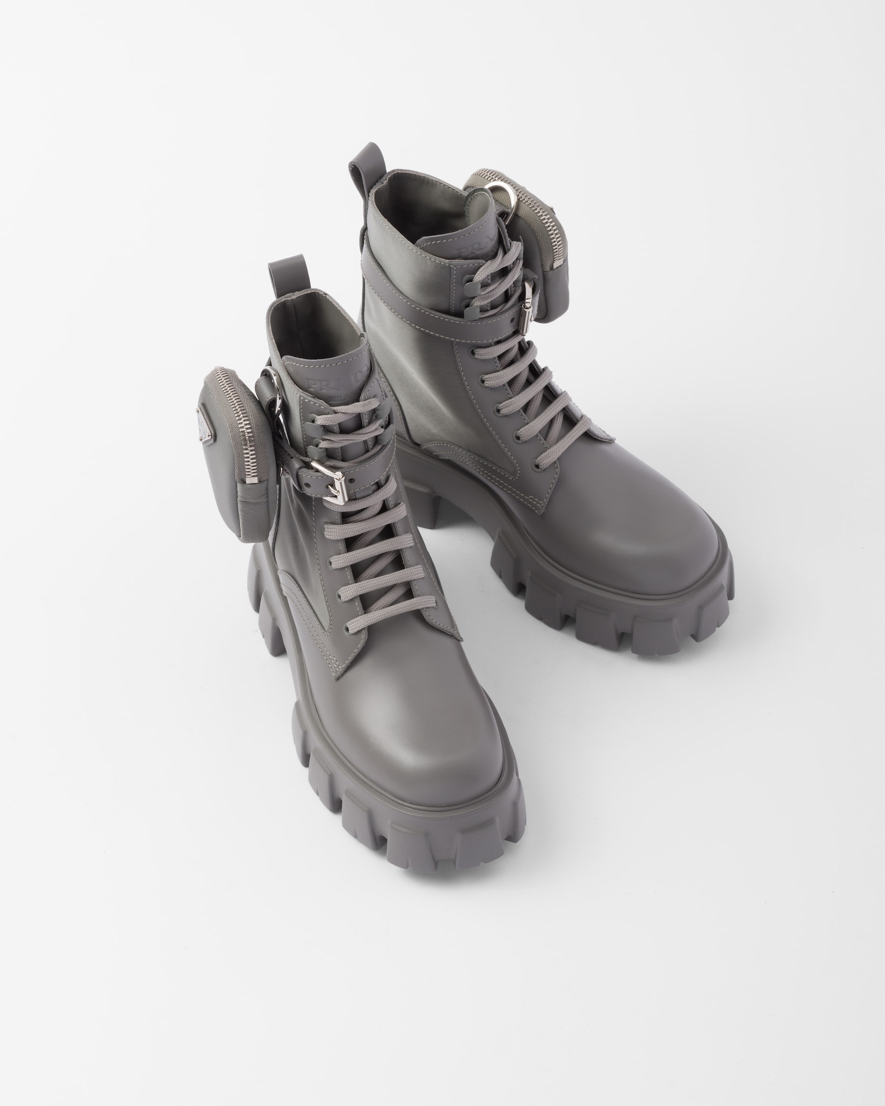 prada boots with pouch