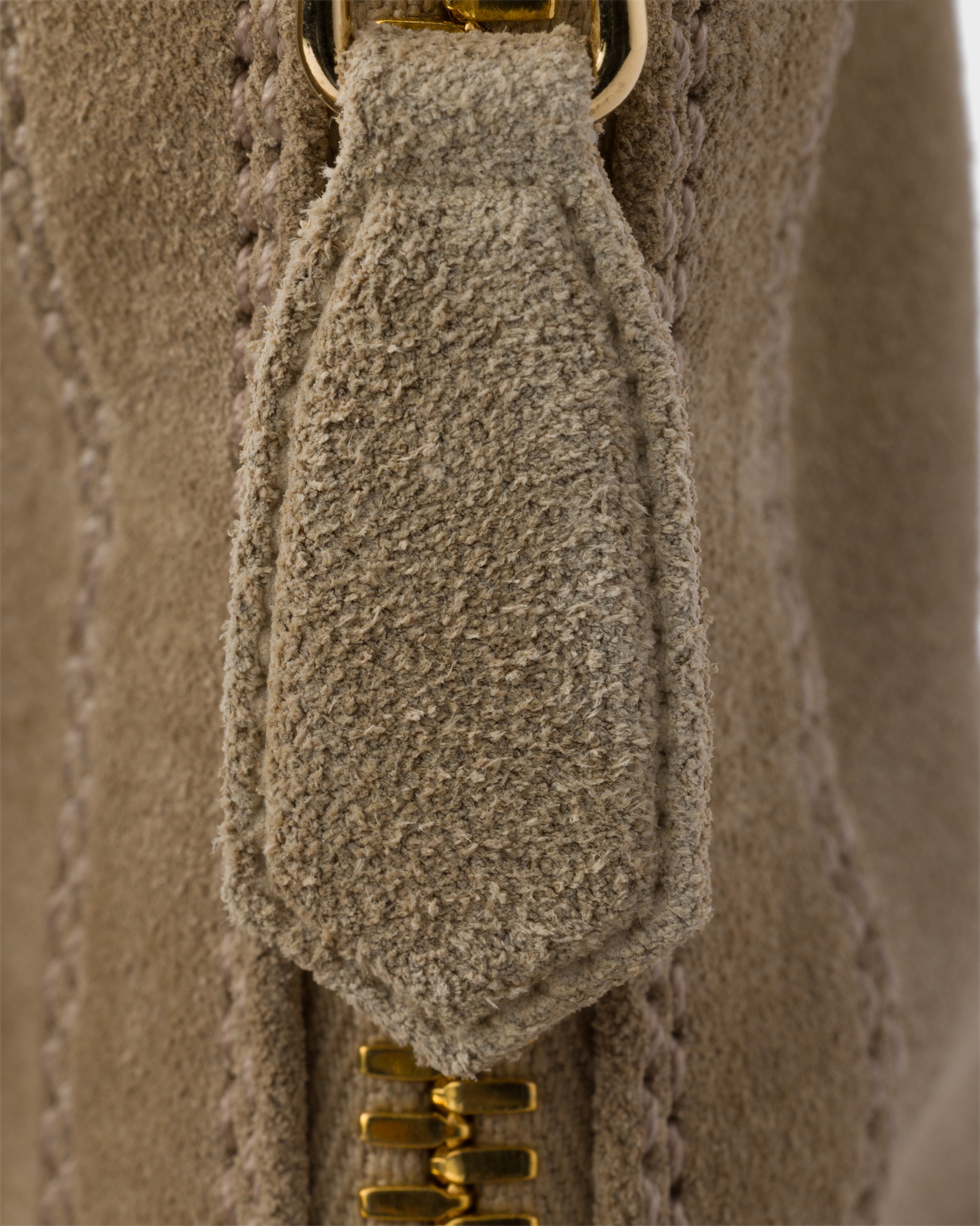 Suede booties with zip