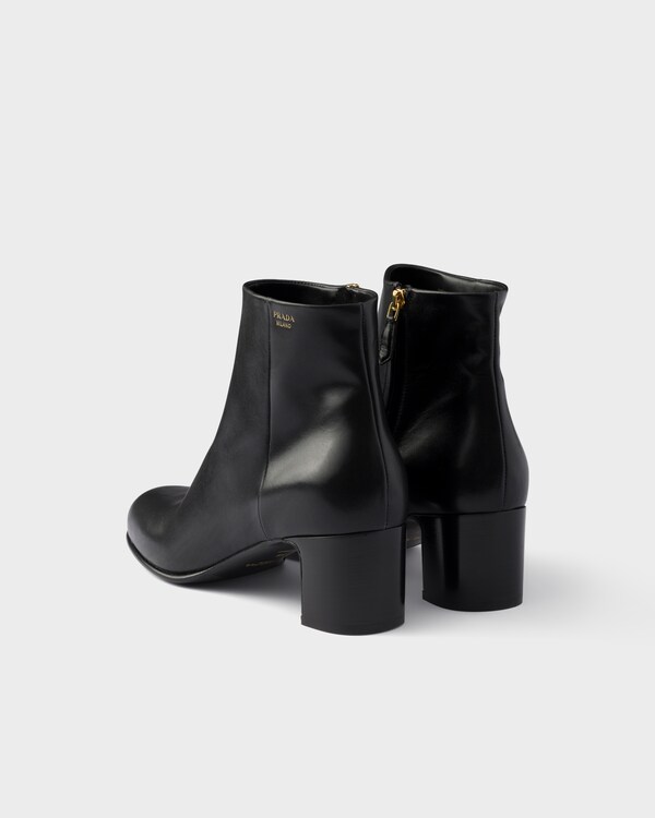 Bottines en veau velours - Marron Foncé Bottines en veau velours - Marron Foncé