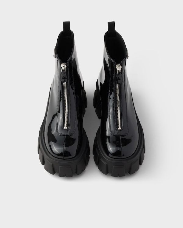 Monolith漆面皮革短靴 - 黑色 Monolith漆面皮革短靴 - 黑色