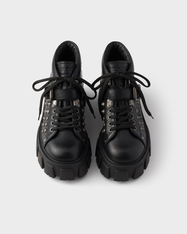 Monolith studded leather booties - Black Monolith studded leather booties - Black