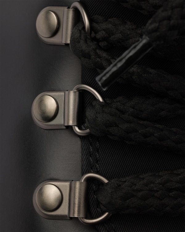 Monolith leather and Re-Nylon booties - Black Monolith leather and Re-Nylon booties - Black