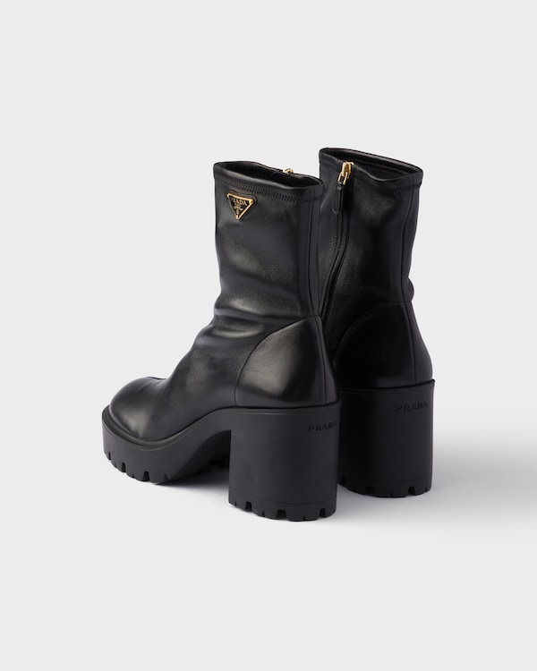 Stretch nappa leather booties - Black Stretch nappa leather booties - Black