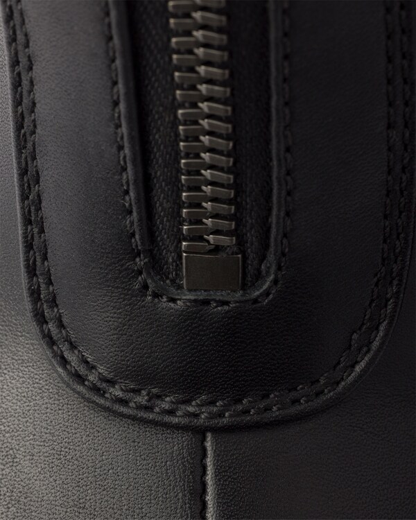 Leather ankle boots with zipper - Black Leather ankle boots with zipper - Black
